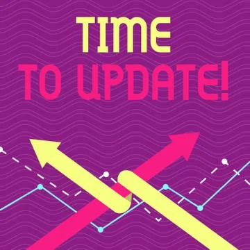 Text sign showing Time To Update. Conceptual photo this right moment to make Stockillustratie