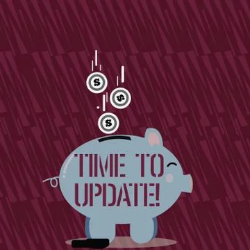 Text sign showing Time To Update. Conceptual photo act updating something イラスト素材