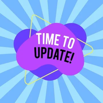 Text sign showing Time To Update. Conceptual photo this right moment to make イラスト素材