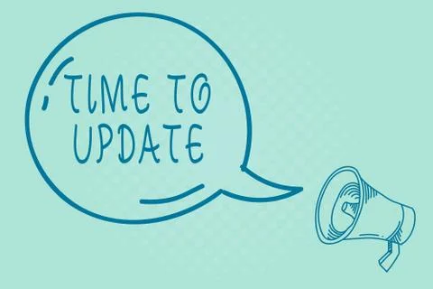 Text sign showing Time To Update. Conceptual photo System software update for Stockillustratie