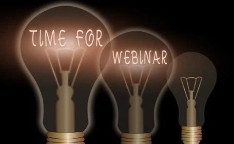 Text sign showing Time For Webinar. Conceptual photo elearning, web conference Stock Illustration
