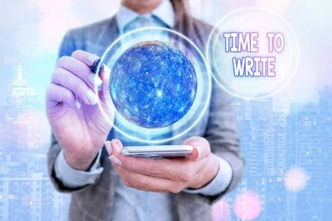 Text sign showing Time To Write. Conceptual photo to record something or to 스톡 사진