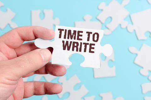 Text sign showing Time To Write. Business approach to record something or to 스톡 사진