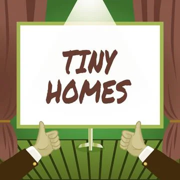 Text sign showing Tiny Homes. Business idea houses contain one room only or two イラスト素材