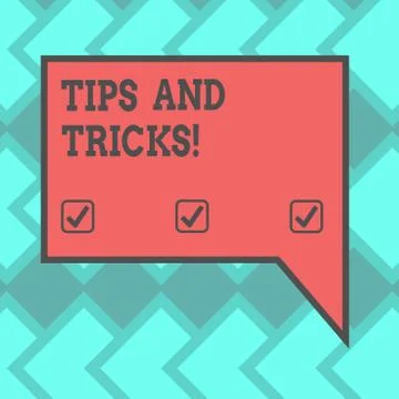 Text sign showing Tips And Tricks. Conceptual photo Steps Life hacks Handy Stock Illustration