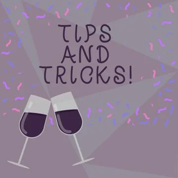 Text sign showing Tips And Tricks. Conceptual photo Steps Life hacks Handy Stock Illustration