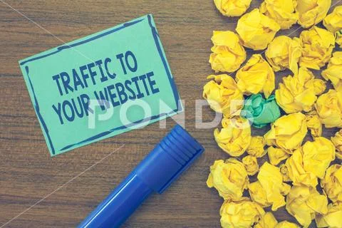 Text sign showing Traffic To Your Website. Conceptual photo Lifeblood of online Stock Photos