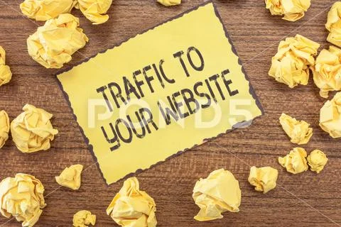 Text sign showing Traffic To Your Website. Conceptual photo Lifeblood of online Stock Photos