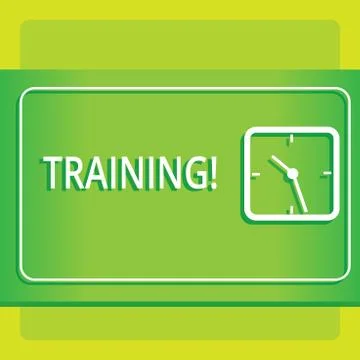 Text sign showing Training. Conceptual photo Organized activity to develop sk イラスト素材