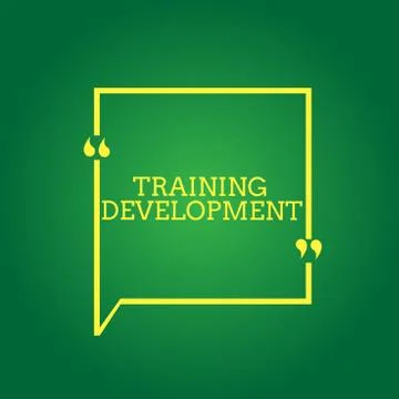 Text sign showing Training Development. Conceptual photo Learn and Expand skills Stock Illustration