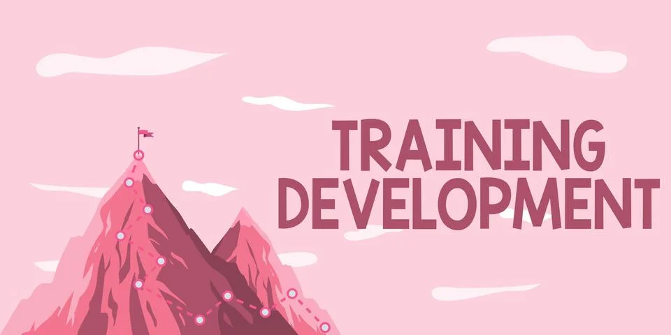 Text sign showing Training Development. Business showcase Learn and Expand Stock Illustration