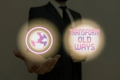 Text sign showing Transform Old Ways. Conceptual photo replace it with new Stock Photos