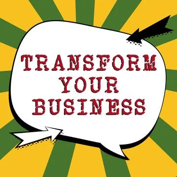 Text sign showing Transform Your Business. Business idea Modify energy on Ilustración de archivo