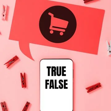 Text sign showing True False. Word for a test consisting of a series of Stock Photos