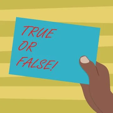 Text sign showing True Or Falsequestion. Conceptual photo series of statements Stock Illustration