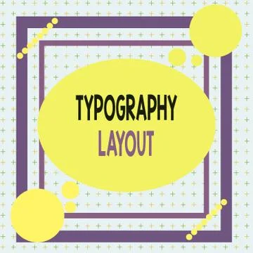 Text sign showing Typography Layout. Conceptual photo theory and practice of 스톡 일러스트