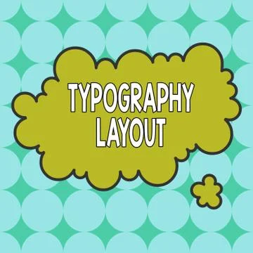 Text sign showing Typography Layout. Conceptual photo theory and practice of 스톡 일러스트