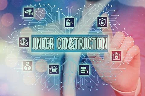 Text sign showing Under Construction. Conceptual photo building that is Stock Photos