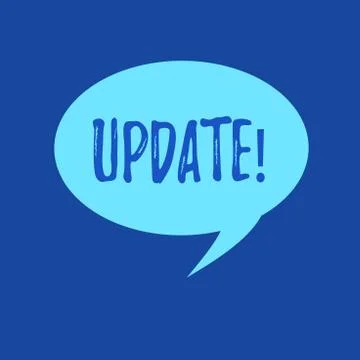 Text sign showing Update. Conceptual photo Up to date Make something more modern イラスト素材
