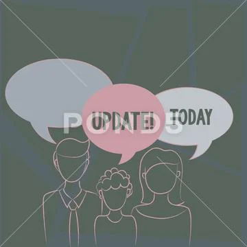 Text sign showing UPDATE. Conceptual photo make something more modern or up to Stock Illustration