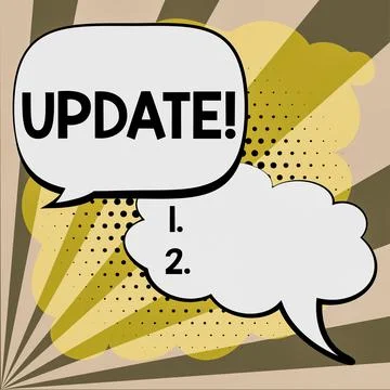 Text sign showing Update. Internet Concept Up to date Make something more mod Stock Illustration