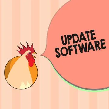 Text sign showing Update Software. Conceptual photo replacing program with a Stock Illustration