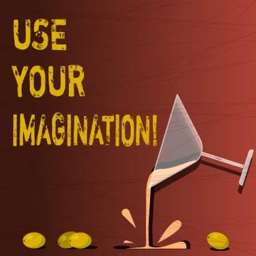 Text sign showing Use Your Imagination. Conceptual photo using ability to form Illustrazione stock