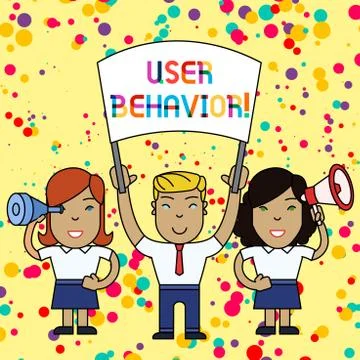 Text sign showing User Behavior. Conceptual photo focuses on user activity as Stock Illustration