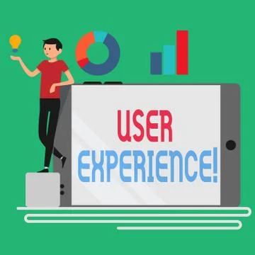 Text sign showing User Experience. Conceptual photo demonstratings emotions and Stock Illustration