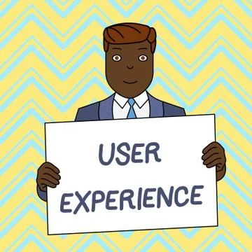 Text sign showing User Experience. Conceptual photo using website especially in Stock Illustration