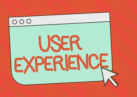 Text sign showing User Experience. Business idea using website especially in Stock Illustration
