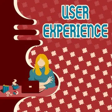 Text sign showing User Experience. Business concept using website especially in Stock Illustration