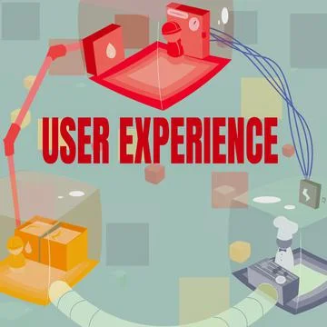 Text sign showing User Experience. Business idea the overall experience of a Stock Illustration