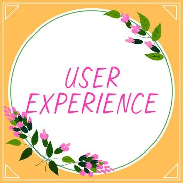 Text sign showing User Experience. Business concept how a person reacts and Stock Illustration