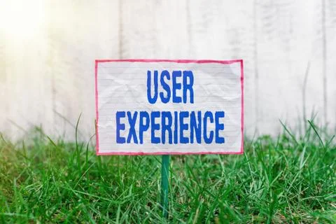 Text sign showing User Experience. Conceptual photo how an individual reacts and Stock Photos