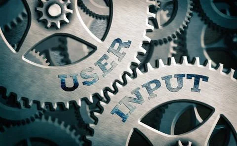 Text sign showing User Input. Conceptual photo Any information or data that is Stock Illustration