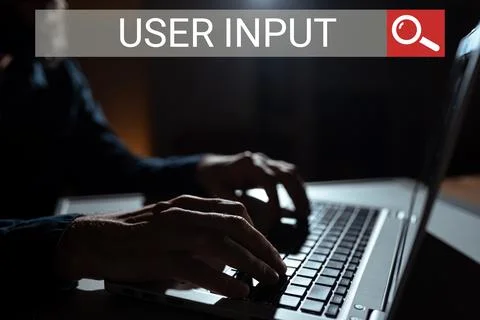 Text sign showing User Input. Business concept Any information or data that is 스톡 사진