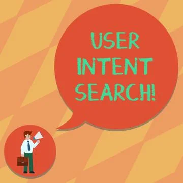 Text sign showing User Intent Search. Conceptual photo what demonstrating 库存插图