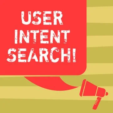 Text sign showing User Intent Search. Conceptual photo what demonstrating 库存插图
