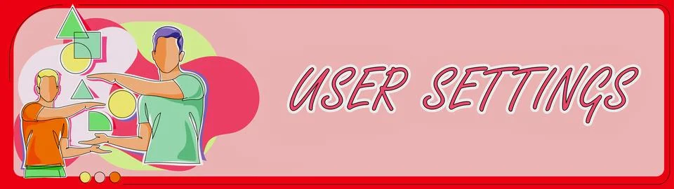 Text sign showing User Settings. Business approach Configuration of appearance Stock Photos