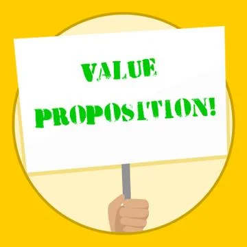 Text sign showing Value Proposition. Conceptual photo innovation service inte 스톡 일러스트