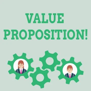 Text sign showing Value Proposition. Conceptual photo innovation service Stock Illustration