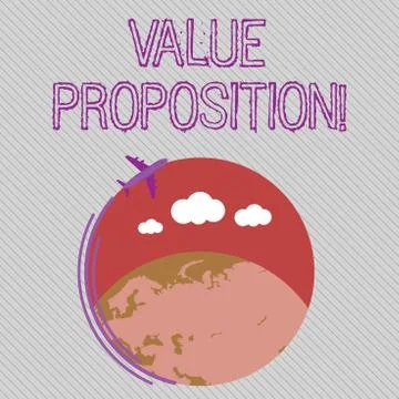 Text sign showing Value Proposition. Conceptual photo innovation service Stock Illustration