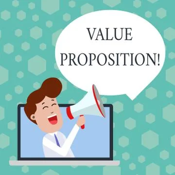 Text sign showing Value Proposition. Conceptual photo innovation service Illustrazione stock