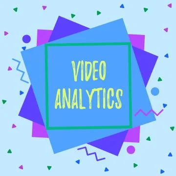 Text sign showing Video Analytics. Conceptual photo analyzing video to detect Stock Illustration