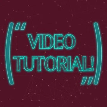 Text sign showing Video Tutorial. Conceptual photo method of transferring Stock Illustration