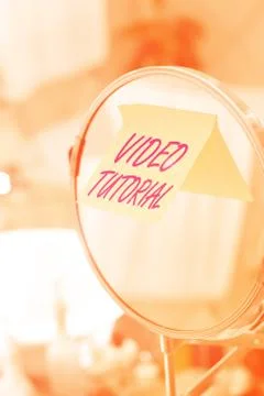 Text sign showing Video Tutorial. Conceptual photo method of transferring Foto stock