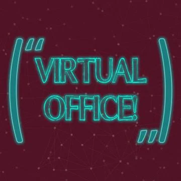 Text sign showing Virtual Office. Conceptual photo Mobile workenvironment Stock Illustration