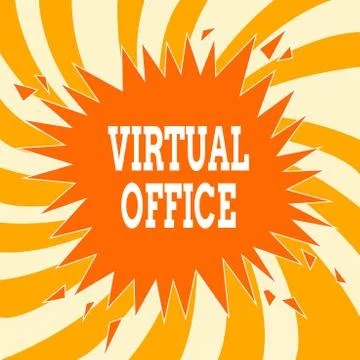 Text sign showing Virtual Office. Conceptual photo operational domain of any Stock Illustration