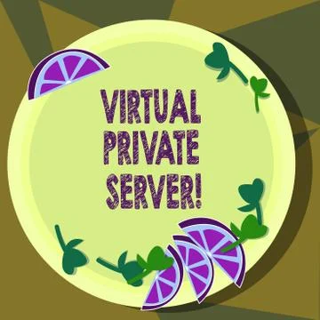 Text sign showing Virtual Private Server. Conceptual photo sold as a service by Stock Illustration